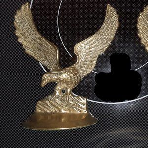 Vintage Solid Brass Eagle bookends